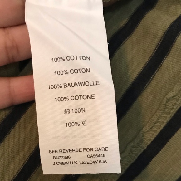 J. Crew Boatneck Striped 3/4 Sleeved Shirt - Picture 4 of 4